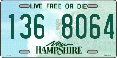 NH license plate 1368064