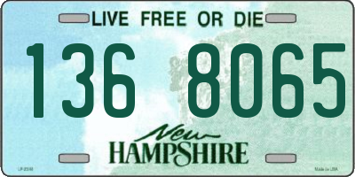 NH license plate 1368065
