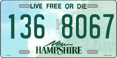 NH license plate 1368067