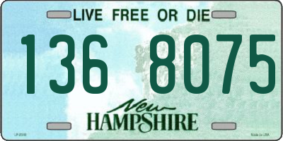NH license plate 1368075