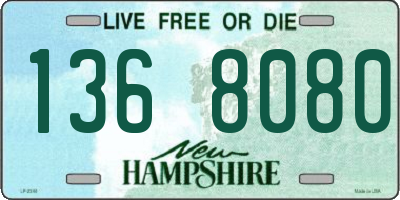 NH license plate 1368080