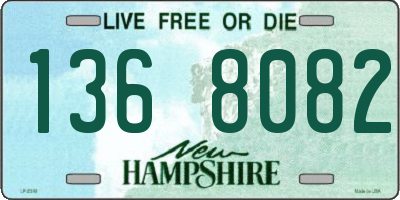 NH license plate 1368082