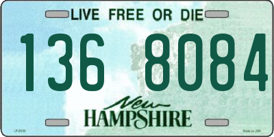 NH license plate 1368084