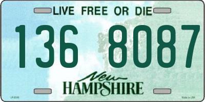 NH license plate 1368087