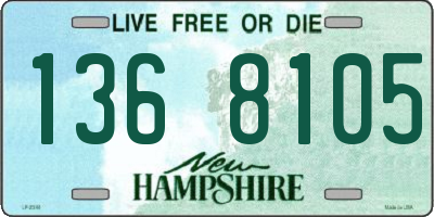 NH license plate 1368105