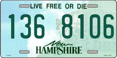 NH license plate 1368106