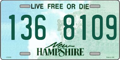 NH license plate 1368109