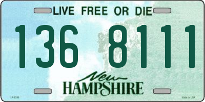 NH license plate 1368111