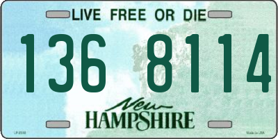 NH license plate 1368114