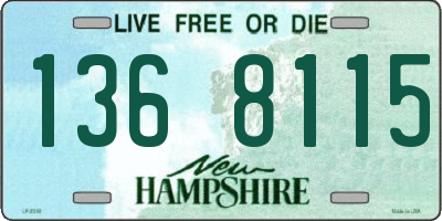 NH license plate 1368115
