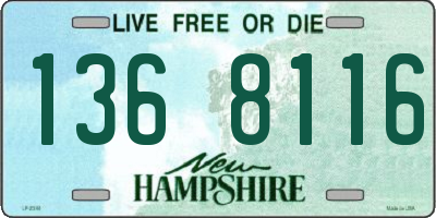 NH license plate 1368116