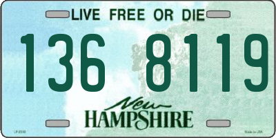 NH license plate 1368119