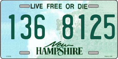 NH license plate 1368125