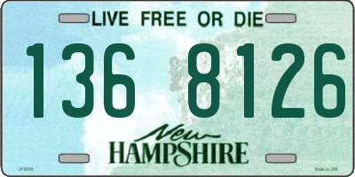 NH license plate 1368126