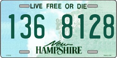 NH license plate 1368128