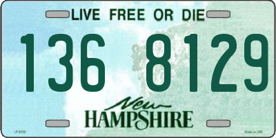 NH license plate 1368129
