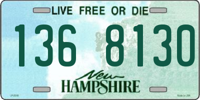 NH license plate 1368130