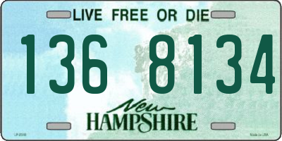 NH license plate 1368134