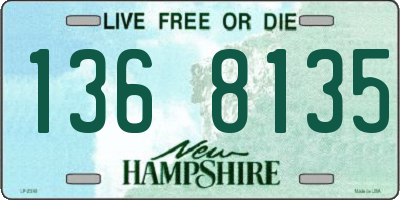 NH license plate 1368135