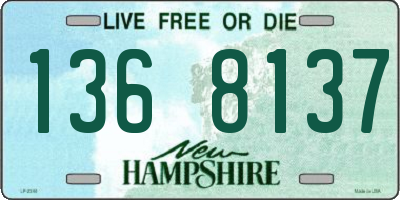 NH license plate 1368137