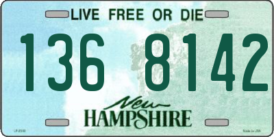 NH license plate 1368142