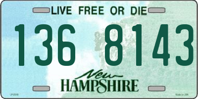 NH license plate 1368143
