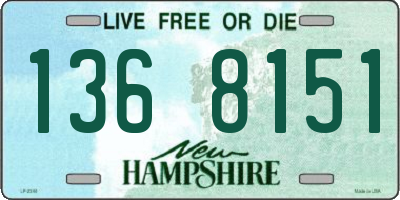 NH license plate 1368151