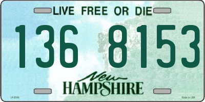 NH license plate 1368153