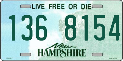 NH license plate 1368154
