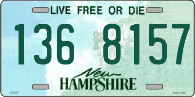 NH license plate 1368157