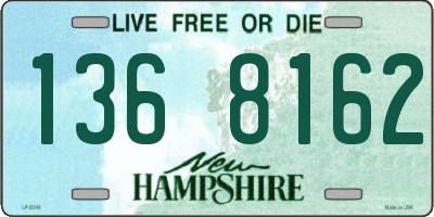 NH license plate 1368162