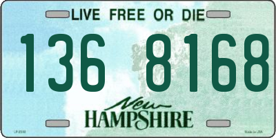 NH license plate 1368168