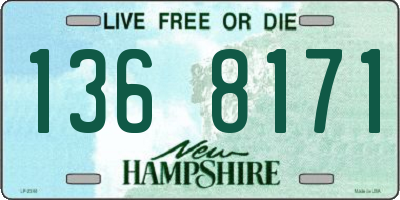 NH license plate 1368171