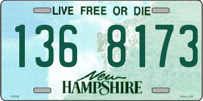 NH license plate 1368173