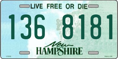 NH license plate 1368181