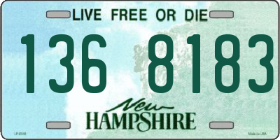 NH license plate 1368183