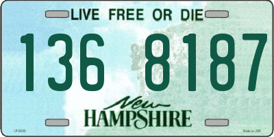 NH license plate 1368187