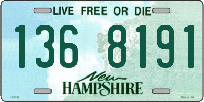 NH license plate 1368191