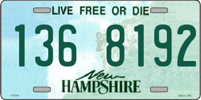 NH license plate 1368192