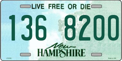 NH license plate 1368200