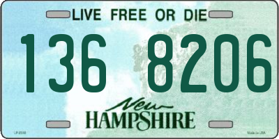 NH license plate 1368206