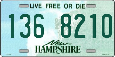 NH license plate 1368210