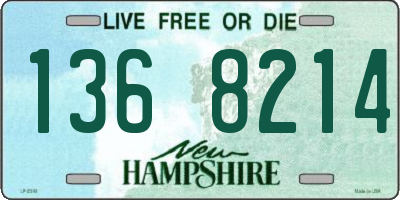 NH license plate 1368214