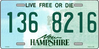NH license plate 1368216