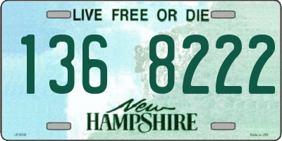 NH license plate 1368222