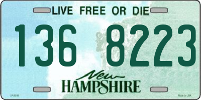 NH license plate 1368223