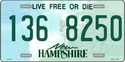 NH license plate 1368250