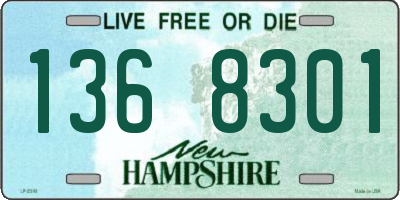 NH license plate 1368301
