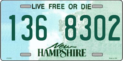 NH license plate 1368302