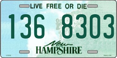 NH license plate 1368303